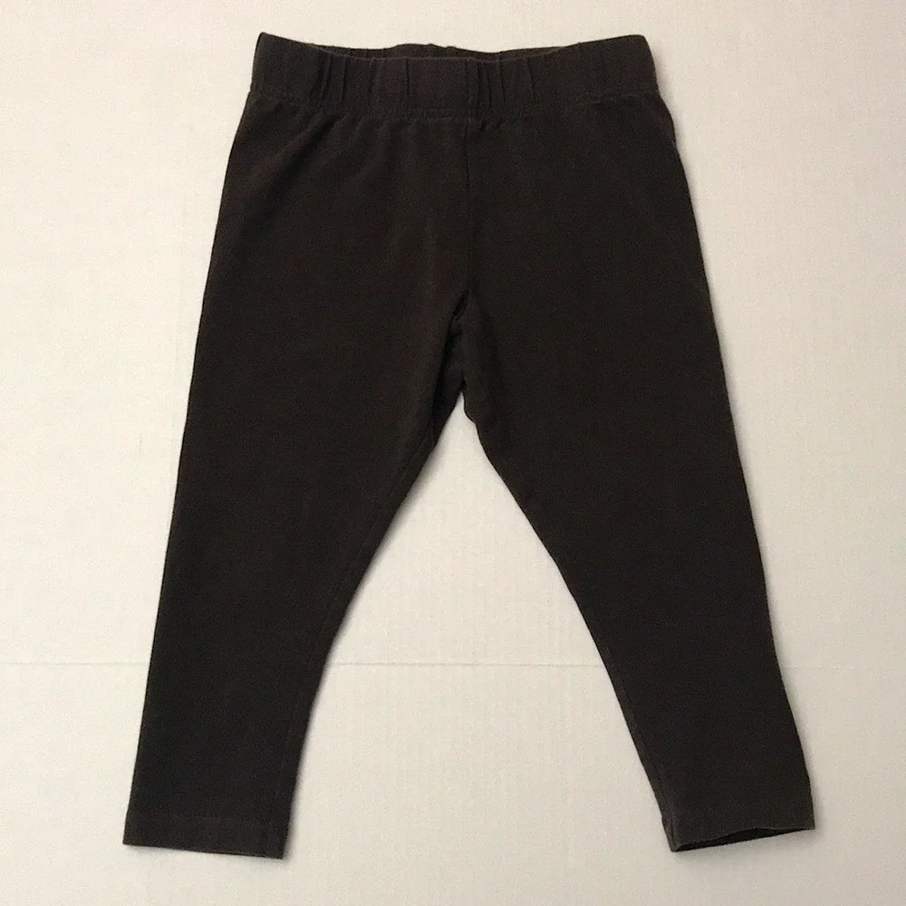 Lands' End Chocolate Brown Girls Capris Leggings Size 8